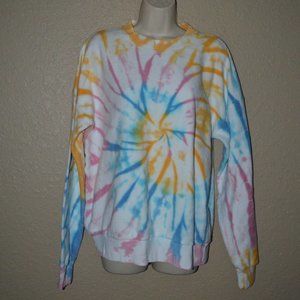 NWT $214 Sz M SPRWMN Tie Dye Cotton Long Sleeve Sweatshirt